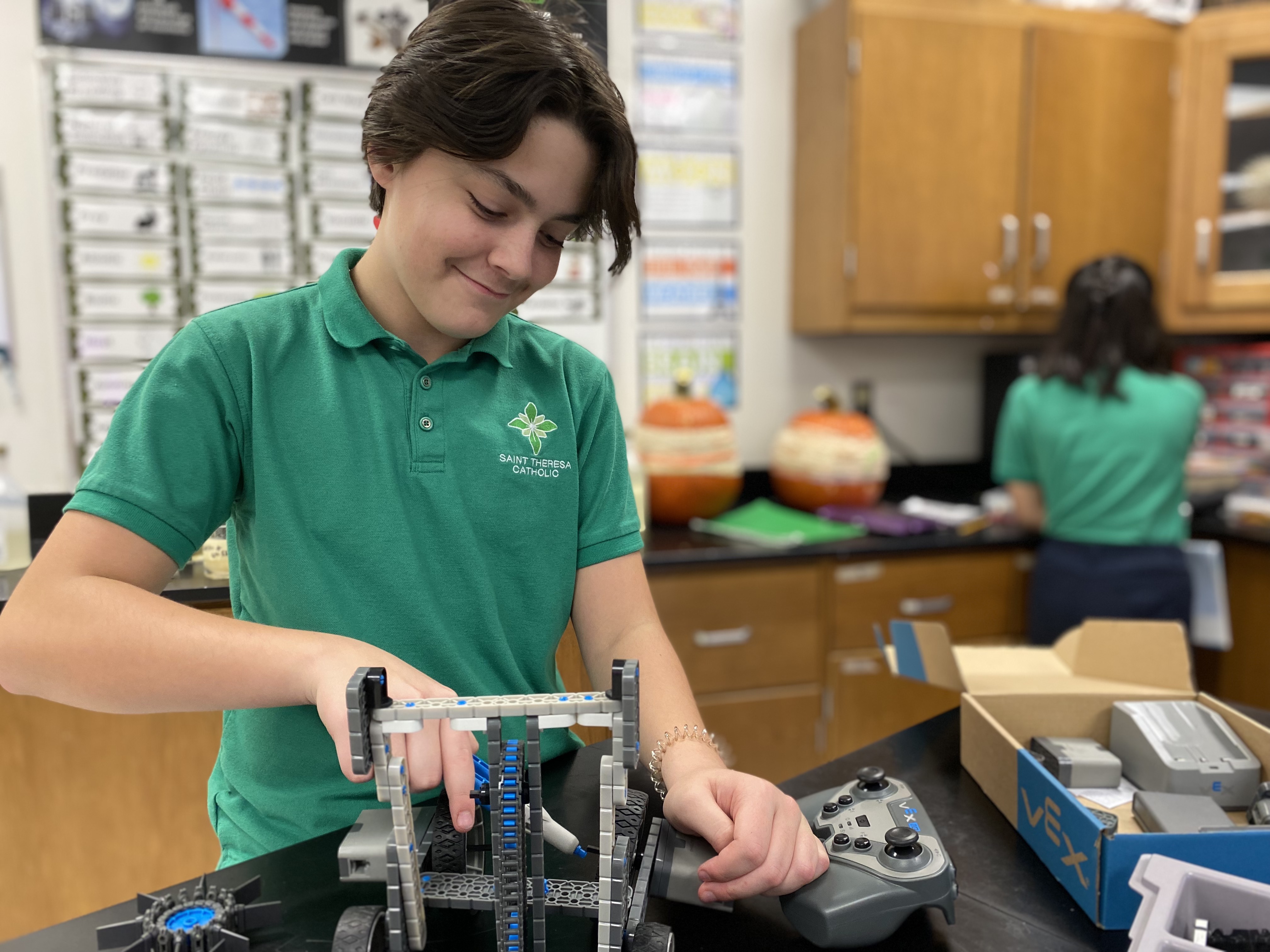 Student working on an engineering project