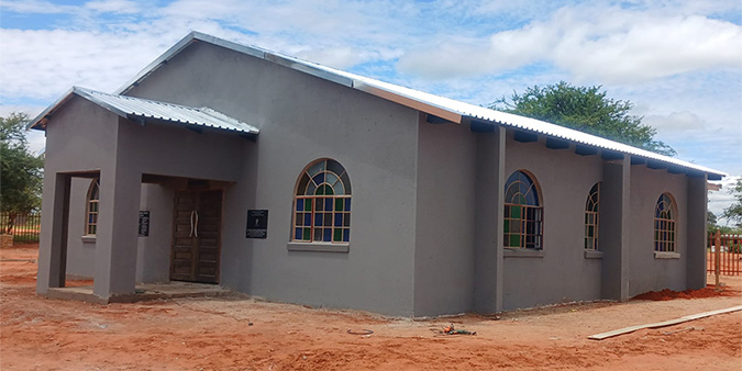 New church building in Rebone, South Africa