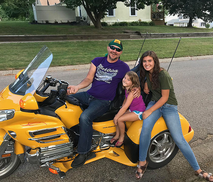 Mark Eicheid and his motorcycle