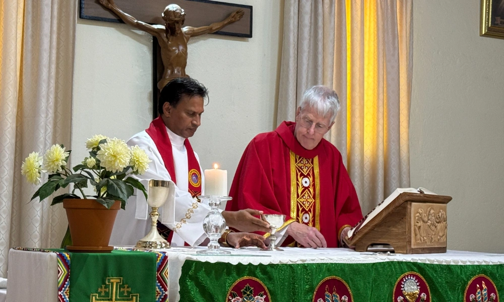 Fr. Ray McHenry saying Mass in the Limpopo region of So