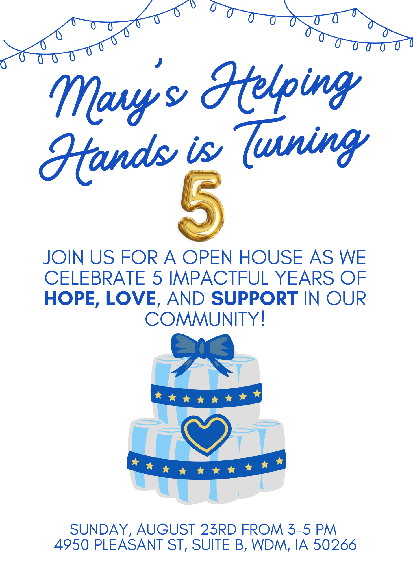 Mary's Helping Hands will hold an event celebrating its