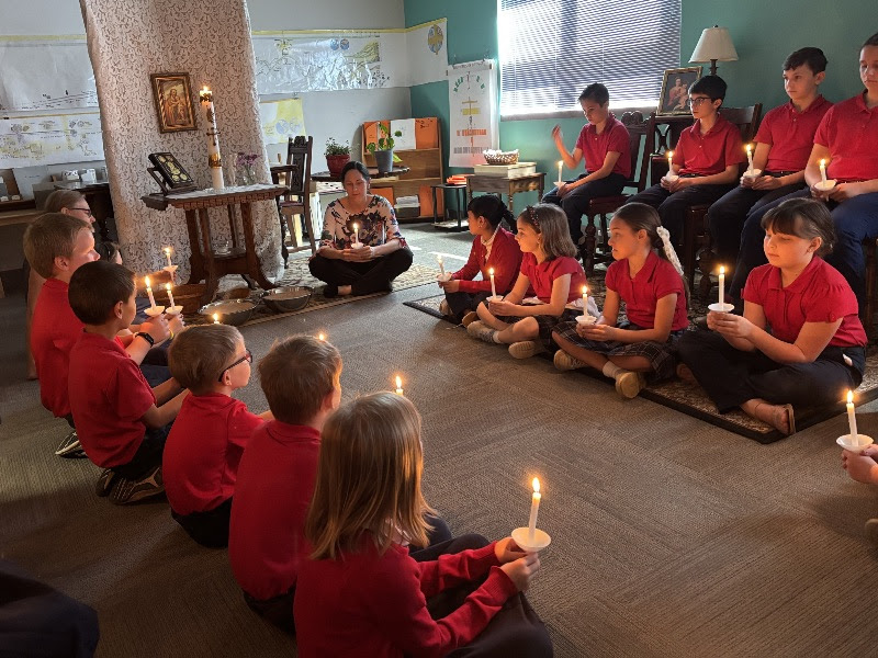 A group of students at St. Thomas Classical Academy. 