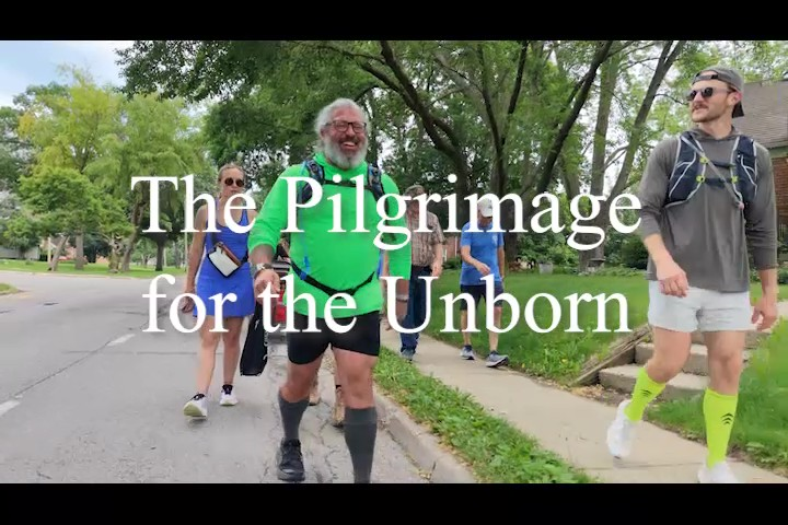 AJ Brown walks The Pilgrimage for the Unborn. 