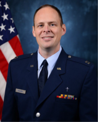 Fr. Zach Kautzky in military dress uniform. 