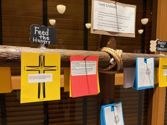 Lenten Crosses are hung at St. Francis of Assisi Church