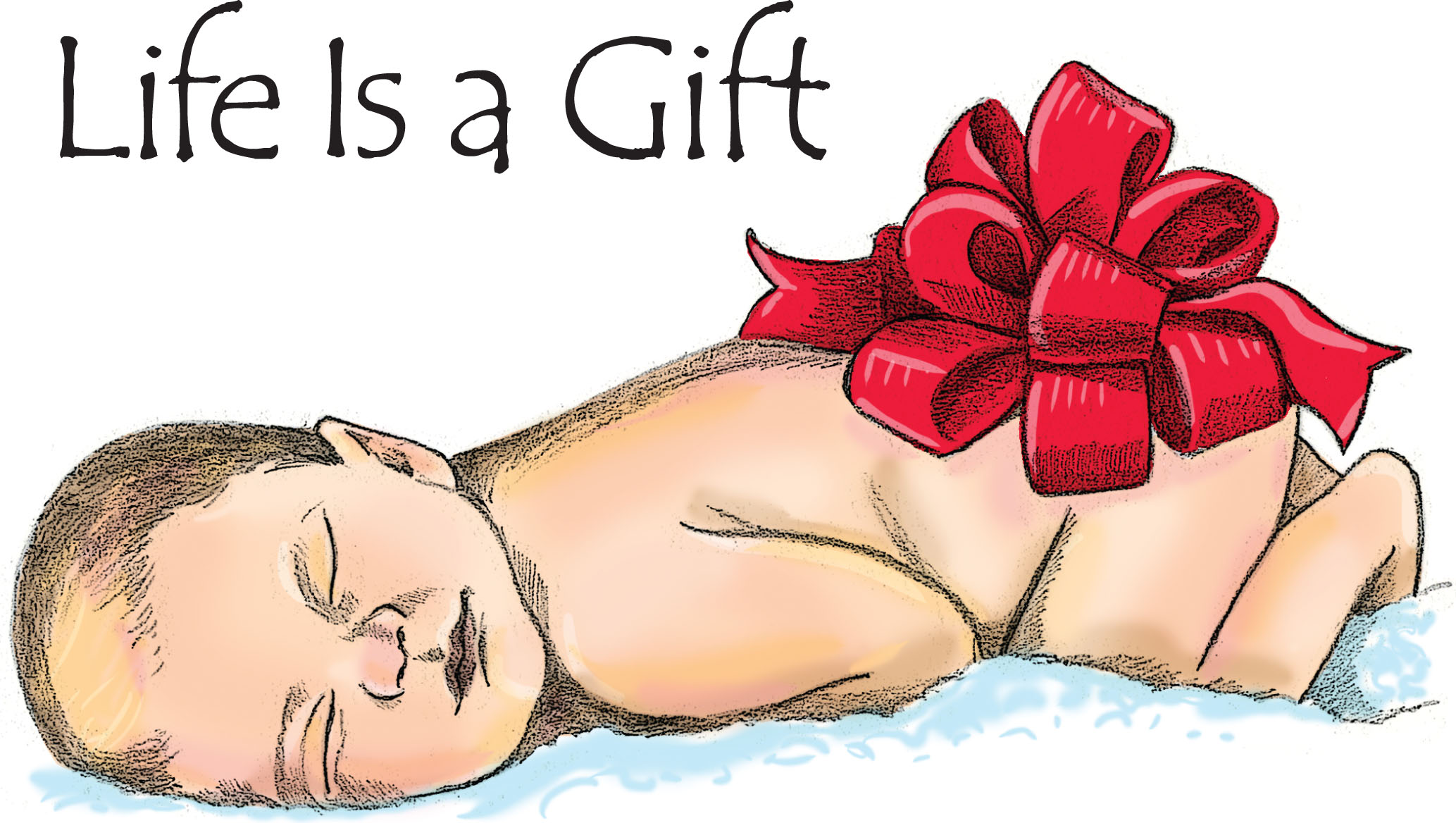 baby sleeping on stomach with bow on rear end