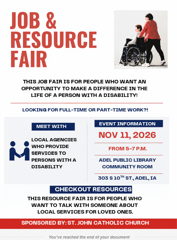 Job and Resource Fair: Disability Services