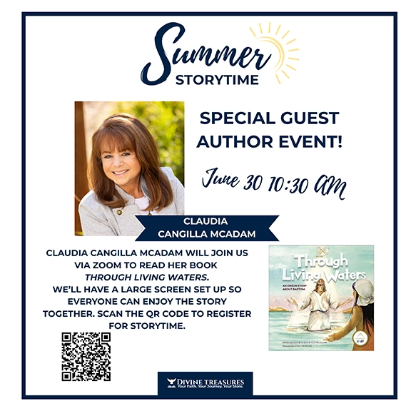 Author Claudia Cangilla McAdam will join by Zoom to rea