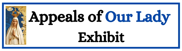 Horizontal graphic with a picture of Mary and the words