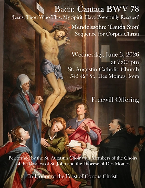 Invitation to a June 3 concert at Saint Augustin Church