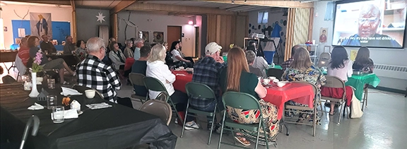 Father Lazarus Kirigia shares about his Kenyan culture and homeland with parishioners