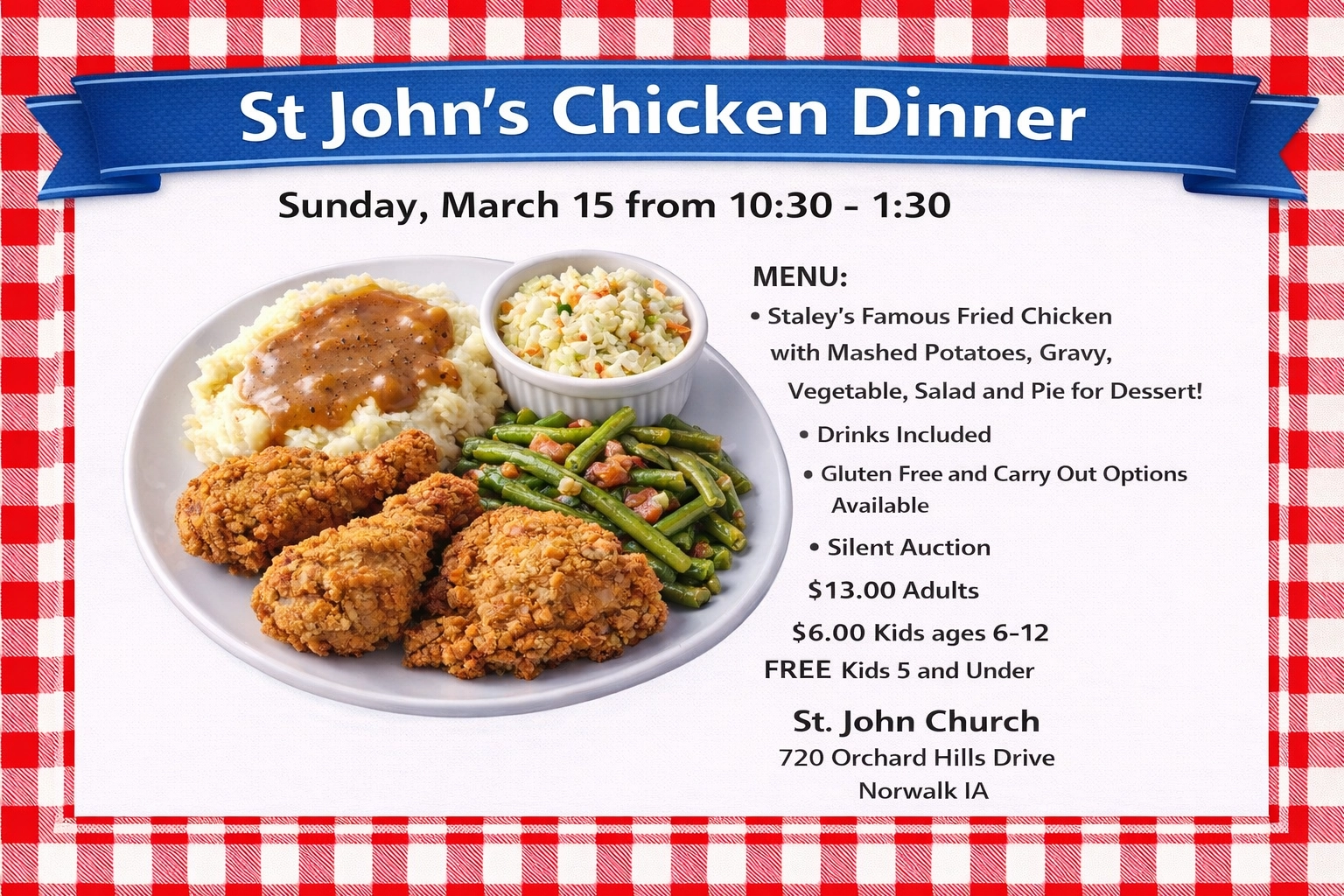St. John's Chicken Dinner