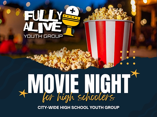 Invitation to join Council Bluffs youth group for a mov