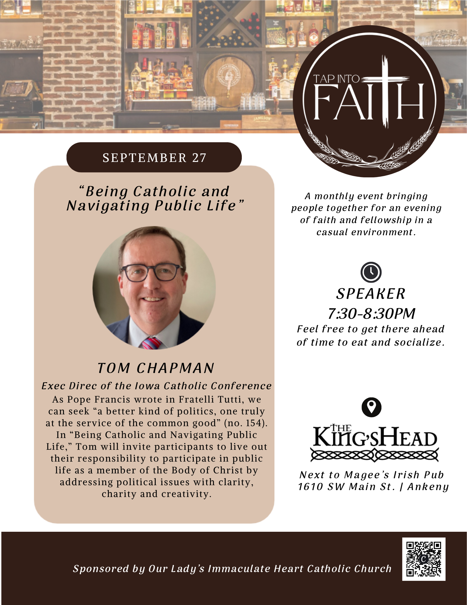 Tap Into Faith with Tom Chapman, September 2026