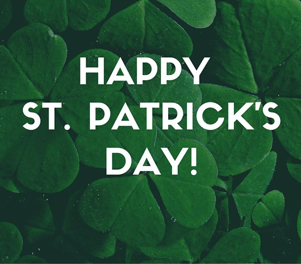 Note that says "Happy St. Patrick's Day" Note that says "Happy St. Patrick's Day"