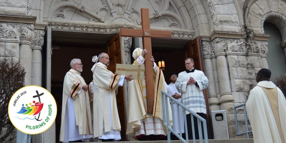 Bishop Joensen at the opening Mass for the Jubilee Year