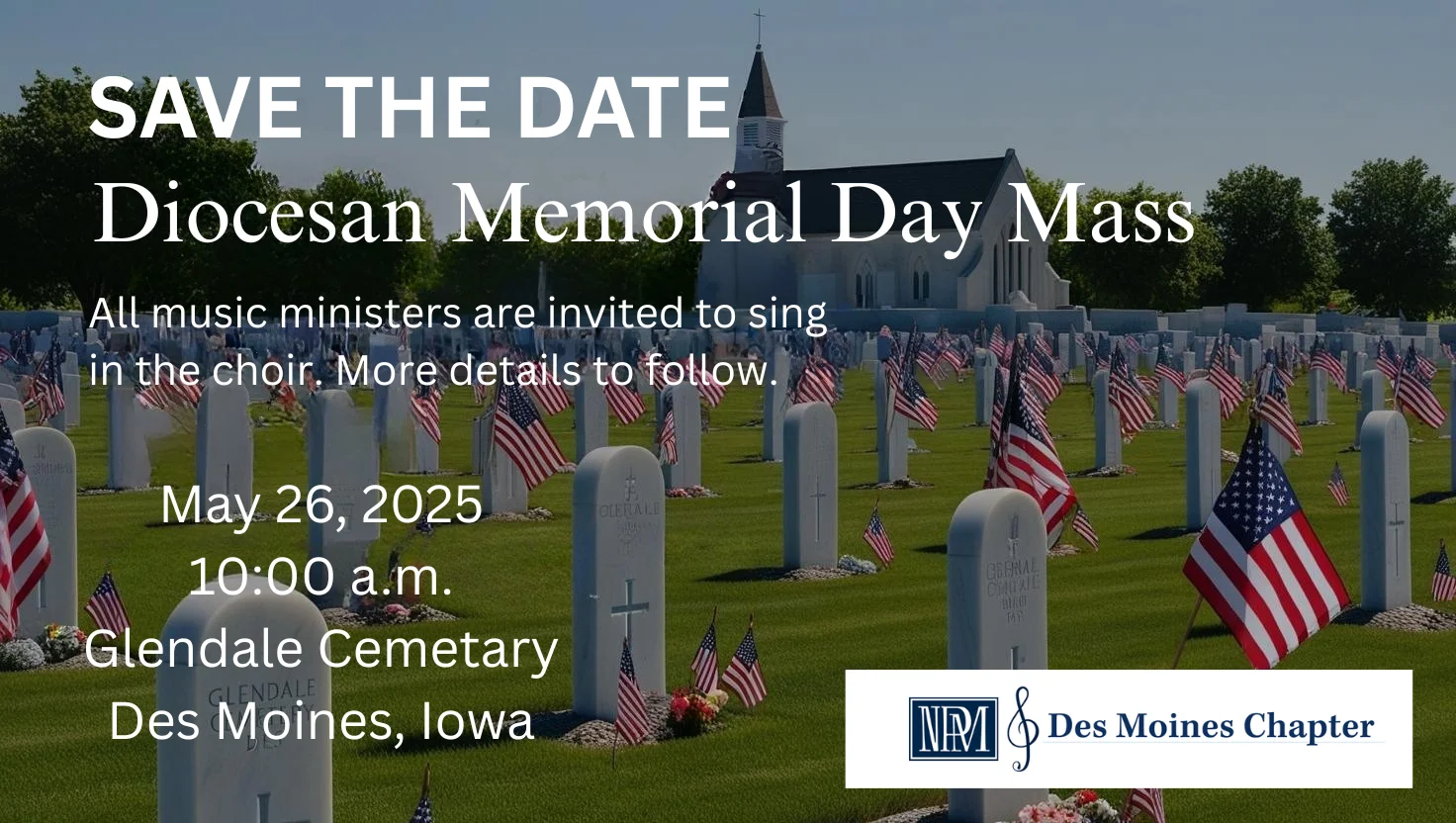 Save the Date, Diocesan Memorial Day Mass on May 26th a