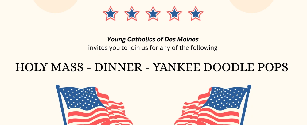YCDM 3rd of July Celebration with Mass, dinner, and Yan