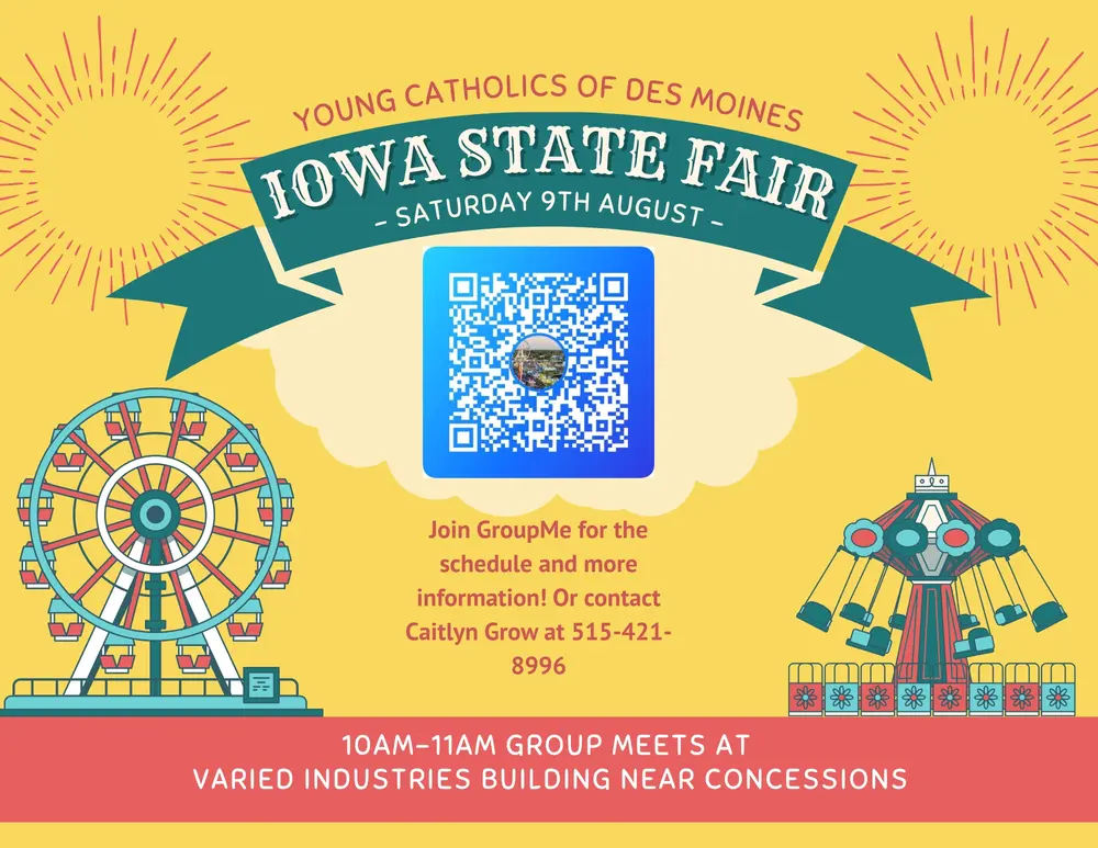 Young Catholics of Des Moines at the Iowa State Fair on