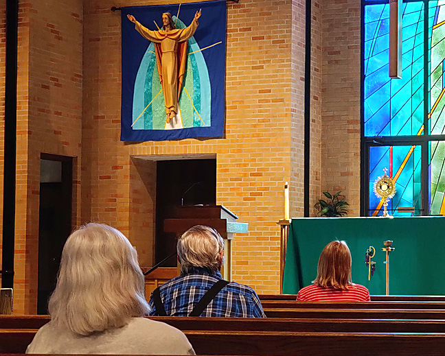 Adoration at St. Joseph Church in Des Moines