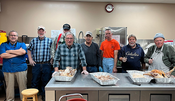 Cooks for the Thanksgiving dinner in Council Bluffs