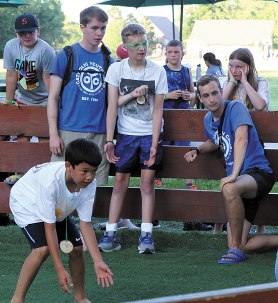 Kids play gaga ball