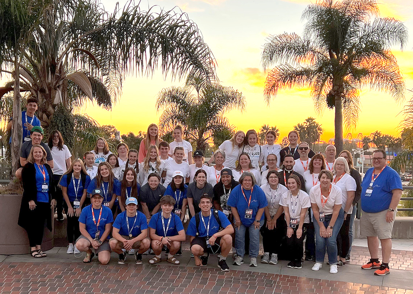 Iowa group at NCYC in California
