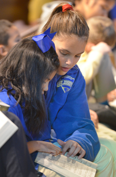 Students reading