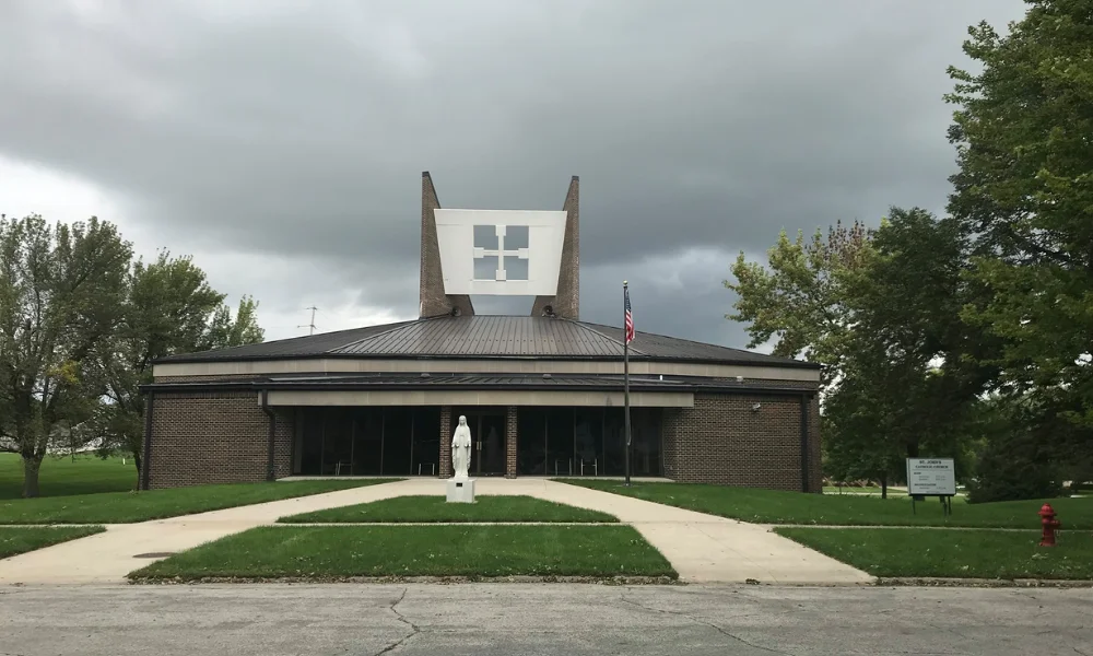 St. John Catholic Church in Greenfield, IA following th