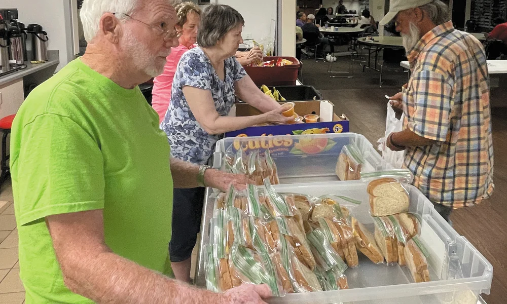Sacred Heart Parishioners serving at Connection Cafe