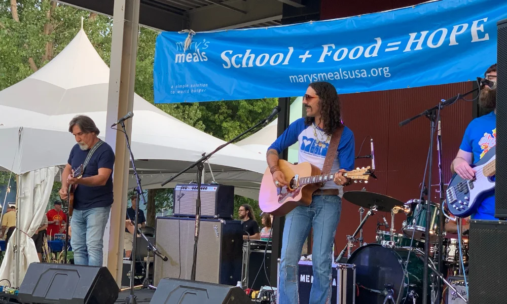 Phoenix Mendoza at last year's concert for Mary's Meals