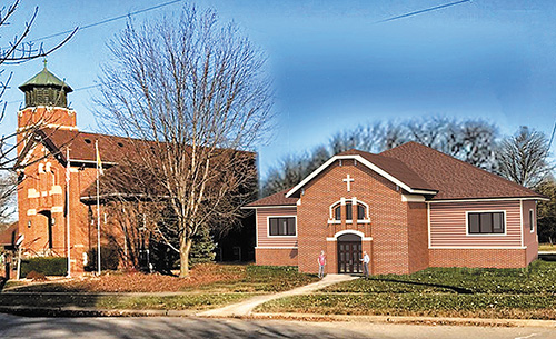 Architectural rendering of proposed new building at Sai