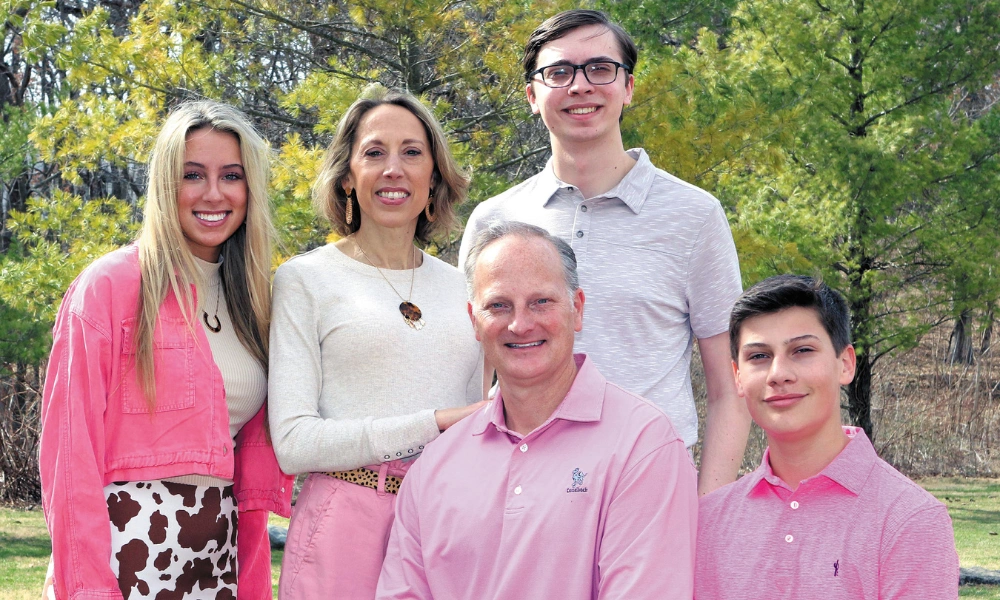 Lisa & Jeff Schwarte with their children Megan, Alex, a