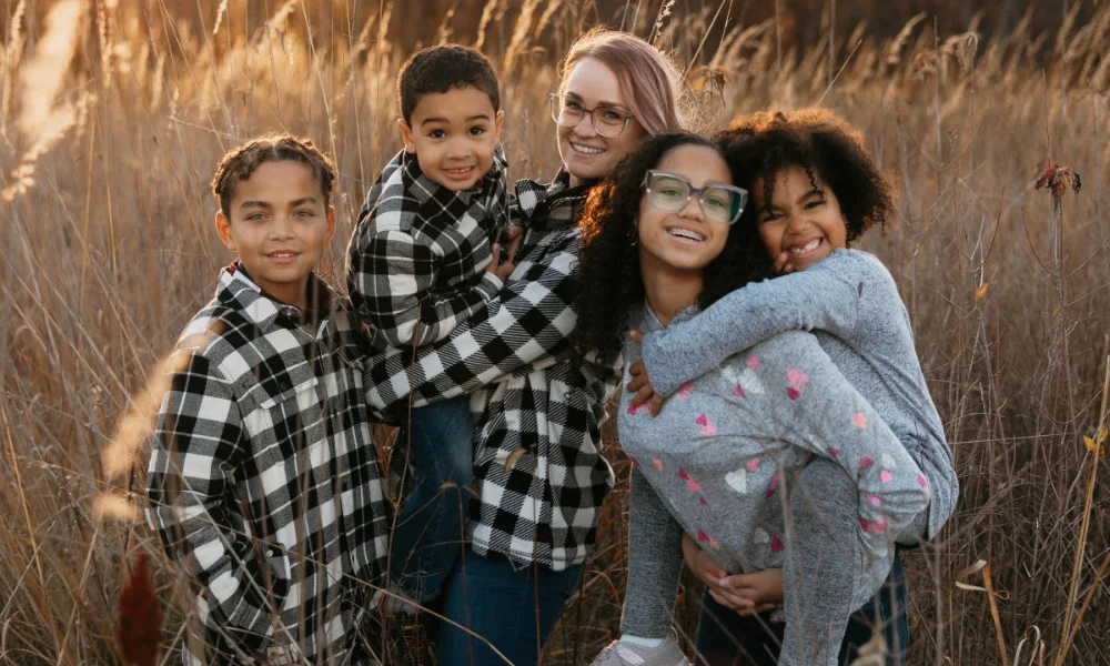 Sarah Hurm and her 4 children