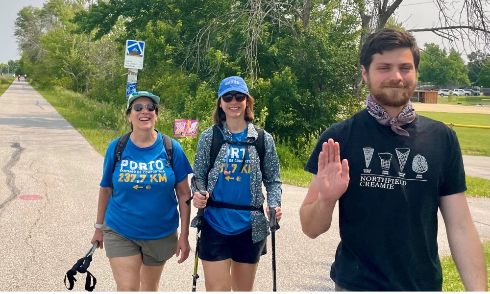 Pilgrims on the Way of St. Lawrence.
