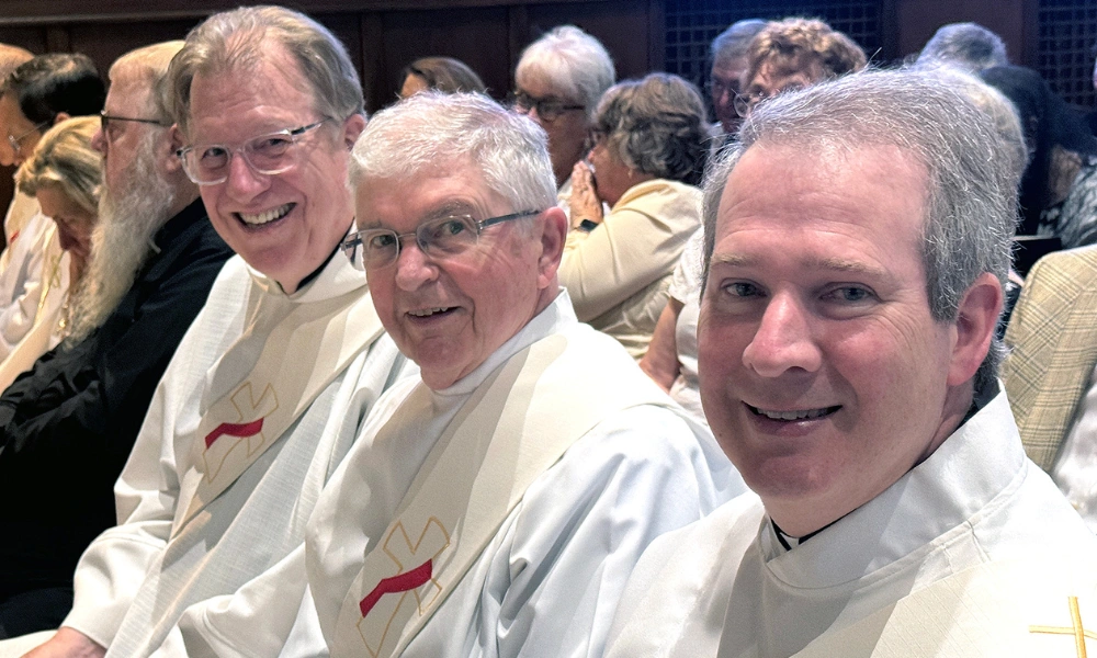 Deacons Rick Condon, Fred Cornwell, and Steve Tatz.