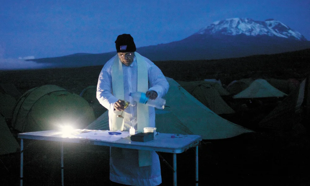 Msgr. Bognanno celebrating Mass on Mt. Kilimajaro in 2012 Msgr. Bognanno celebrating Mass on Mt. Kilimajaro