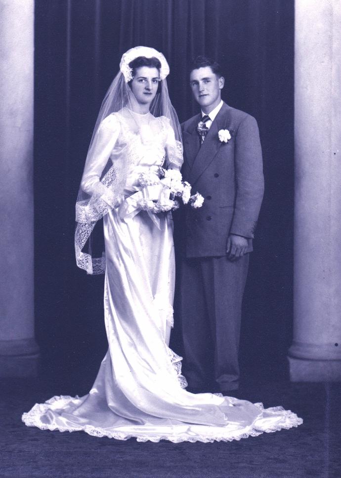 RJ and Margaret Grote on their wedding day in 1950. RJ and Margaret Grote on their wedding day in 1950.