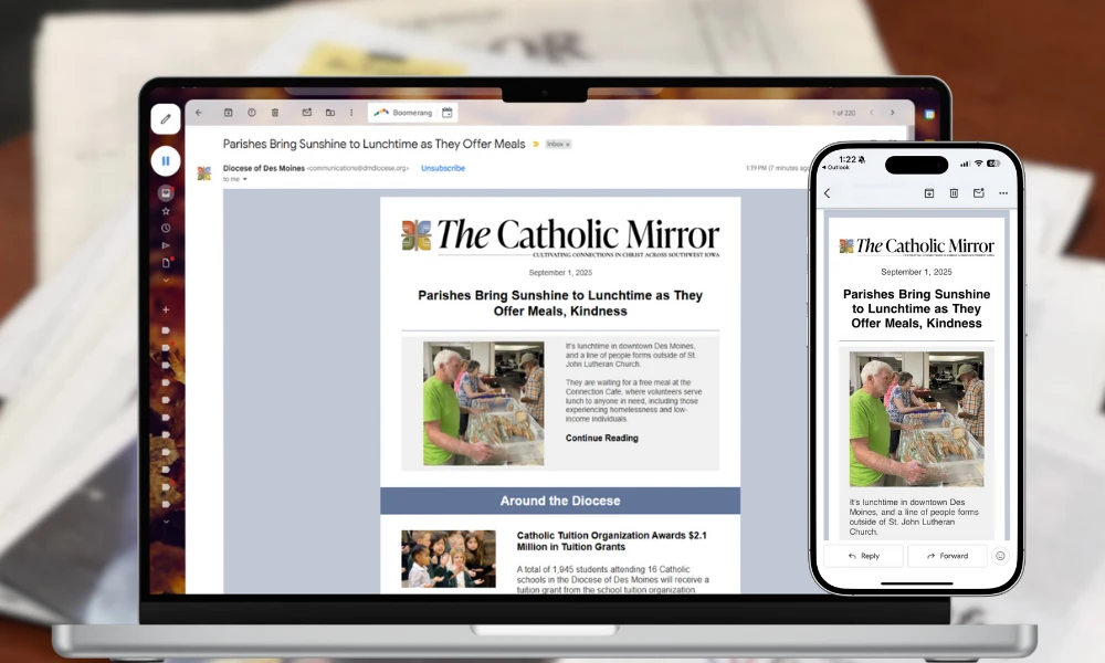 Example of new digital newsletter launching in December