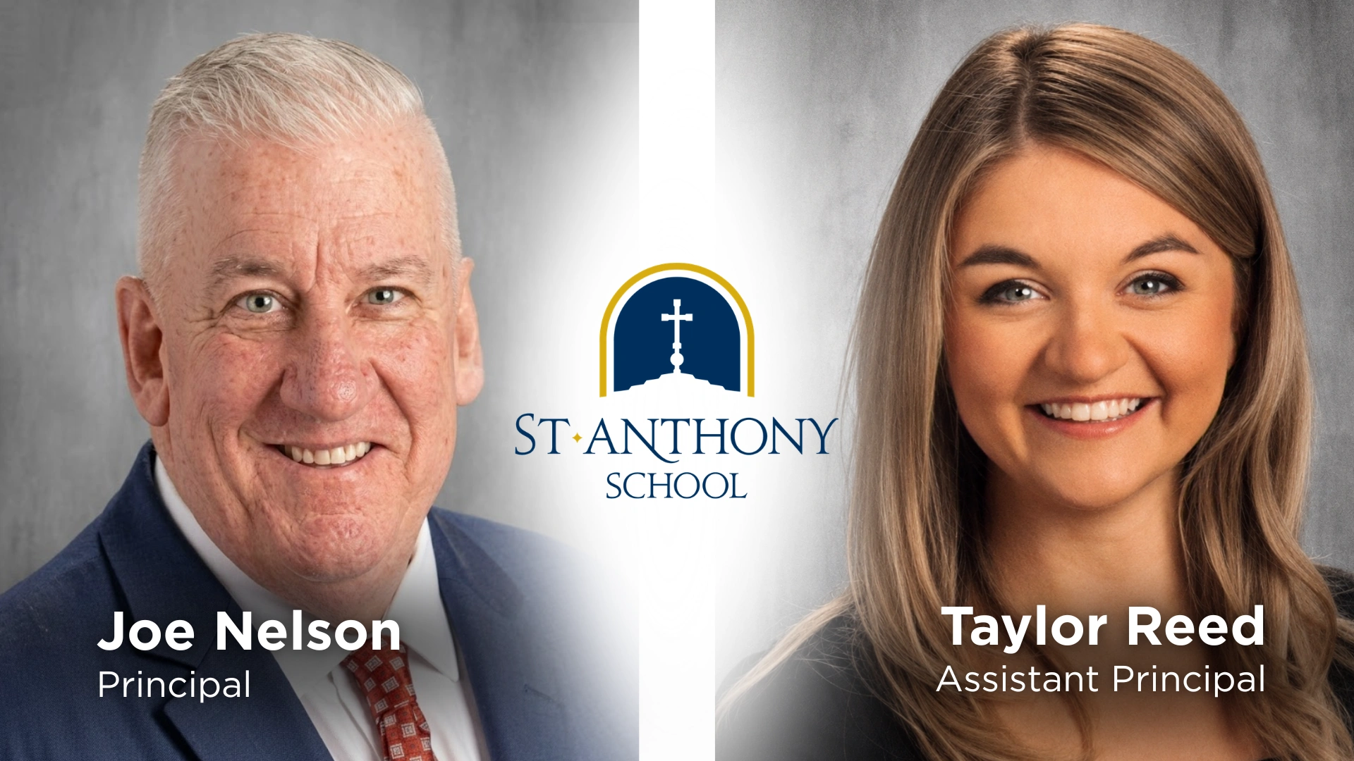 Joe Nelson and Taylor Reed, administrators at St. Antho