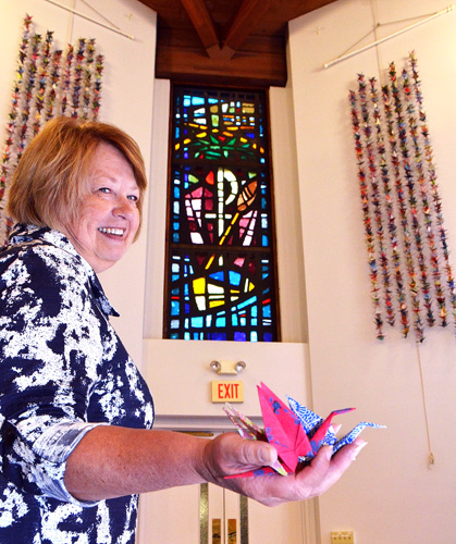 Pam Douglas shows her art installation