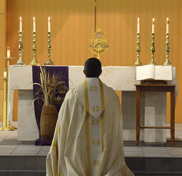 Bishop at a Holy Hour
