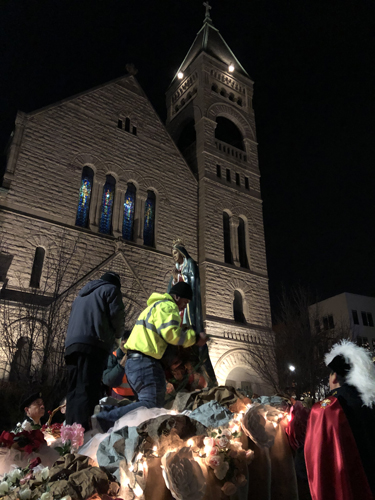 Our Lady of Guadalupe outside St. Ambrose Cathedral